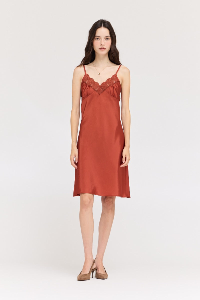 NYLAND Emilijah Vintage Lace Slip Dress