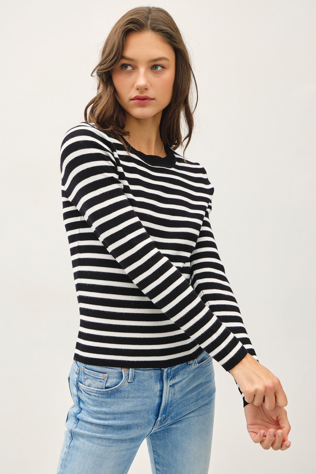 NYLAND Bonnie Classic Fit Striped Sweater