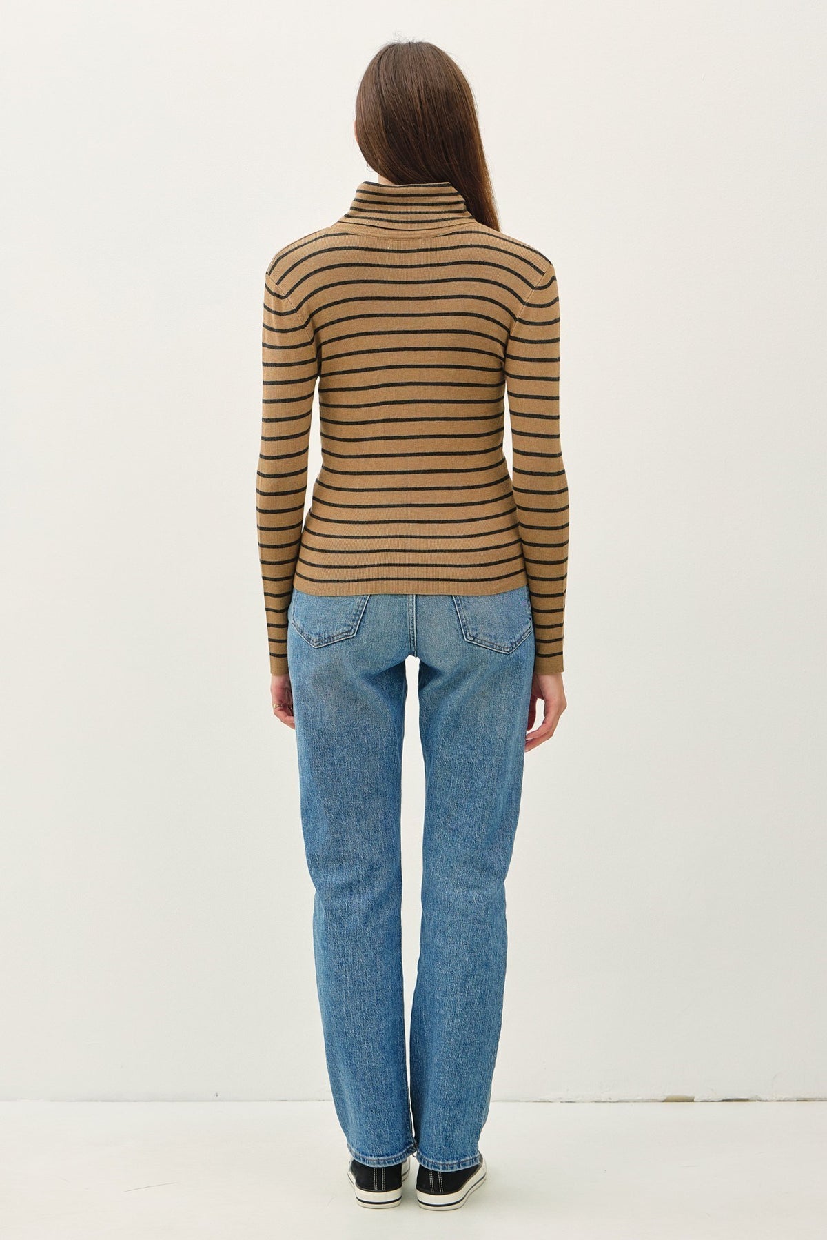 NYLAND Delaney Striped Turtleneck Sweater
