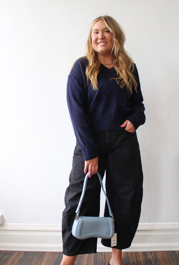 Stitches & Stripes Paloma V-Neck Sweater in Navy