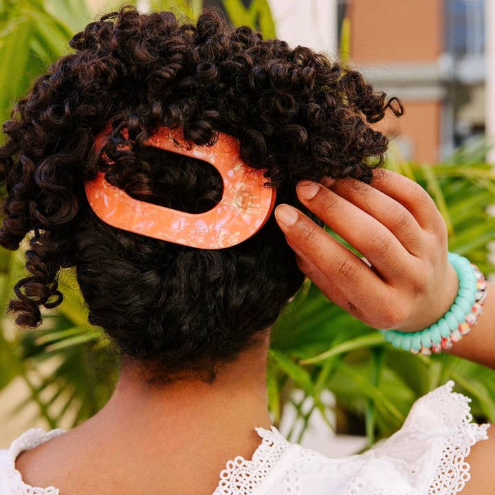 TELETIES Round Flat Hair Clip - Large