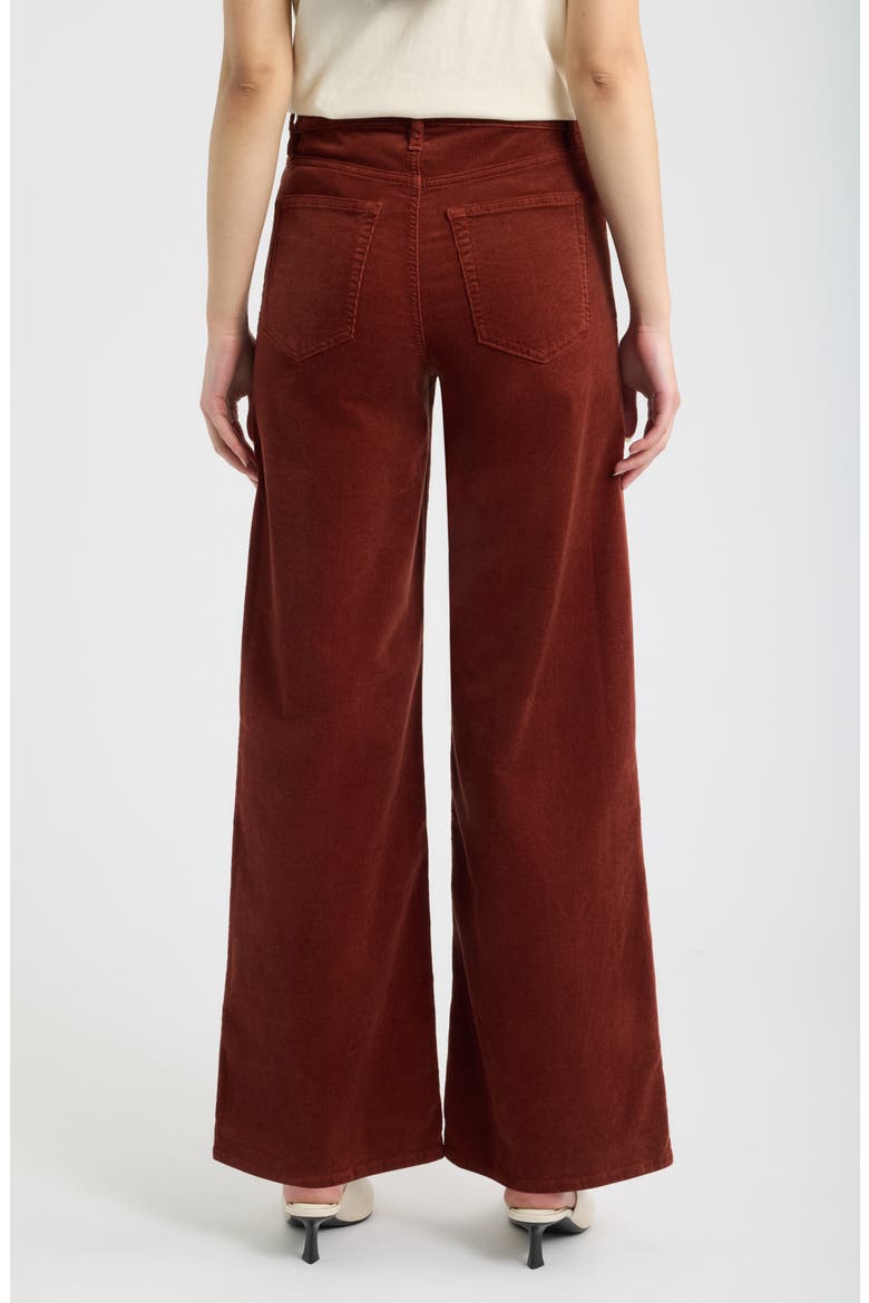 FRAME Le Slim Palazzo Corduroy in Wine