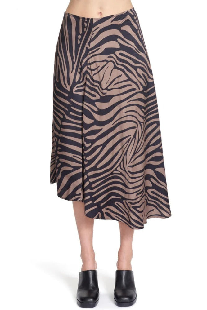 COREY LYNN CALTER Denise Asymmetrical Skirt Walnut