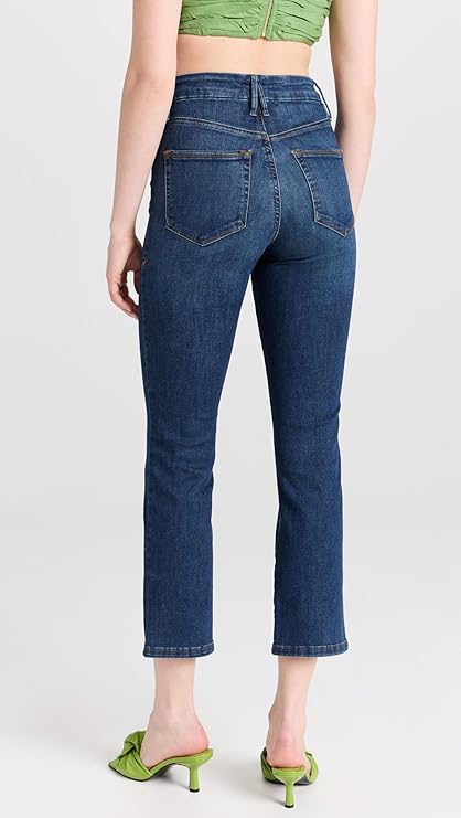 Good American Good Legs Straight Jeans in Blue004