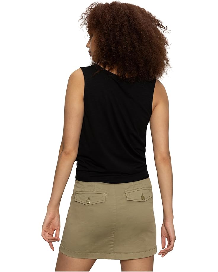 Sanctuary Notched Button Front Tee