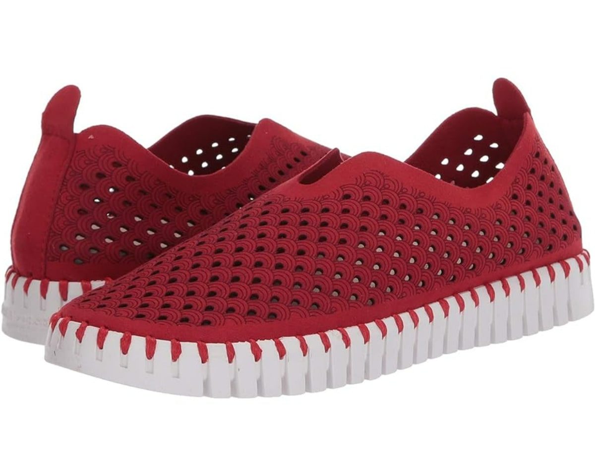 Ilse Jacobsen Platform Tulip Slip-On Deep Red