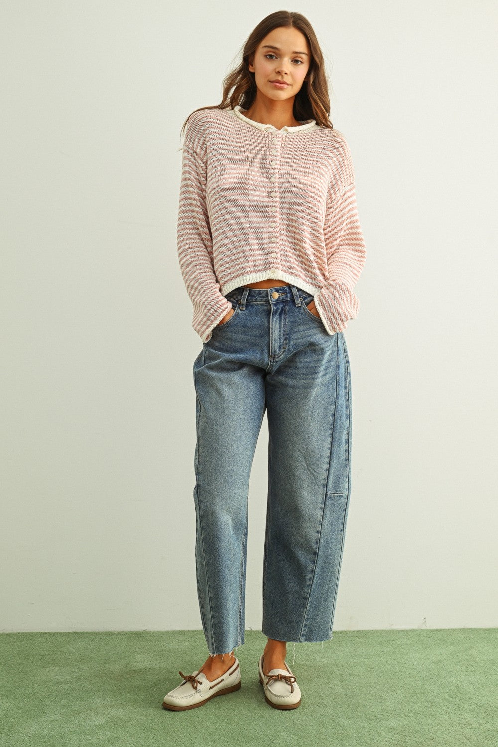 NYLAND Olliemae Striped Knit Cardigan