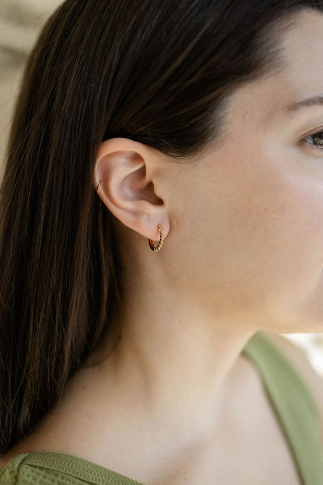 The Land of Salt Small Beaded Hoops