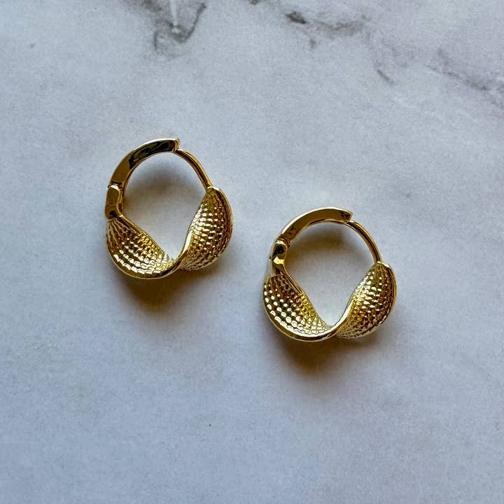 Jessica Matrasko Azalea Gold Filled Huggie Hoop Earrings