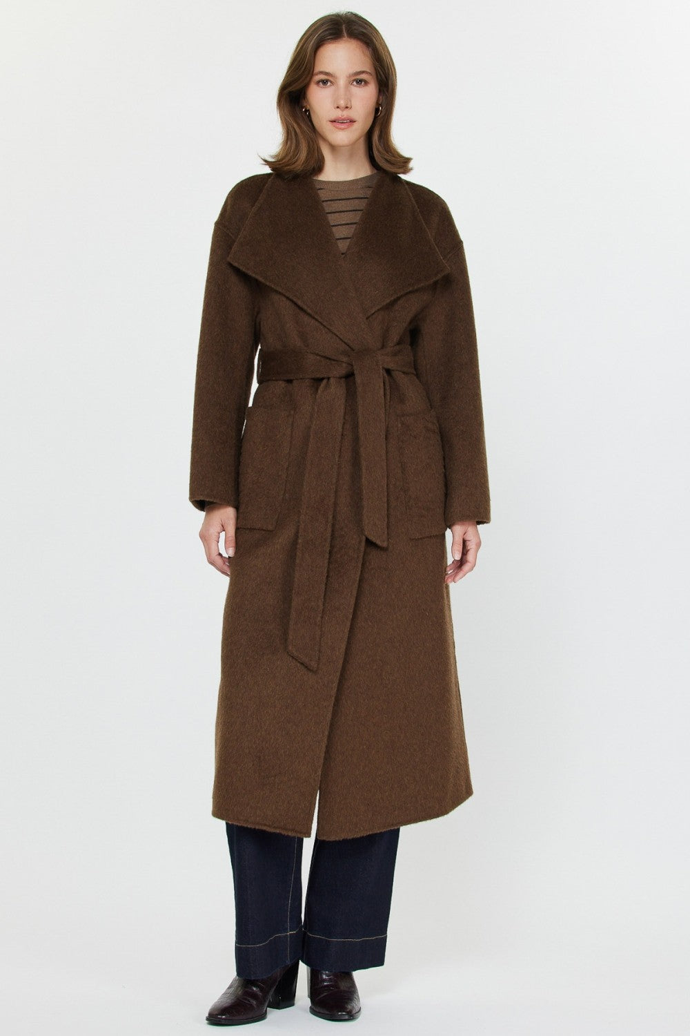 NYLAND Dulcimer Handmade Wool Long Coat - Adorn