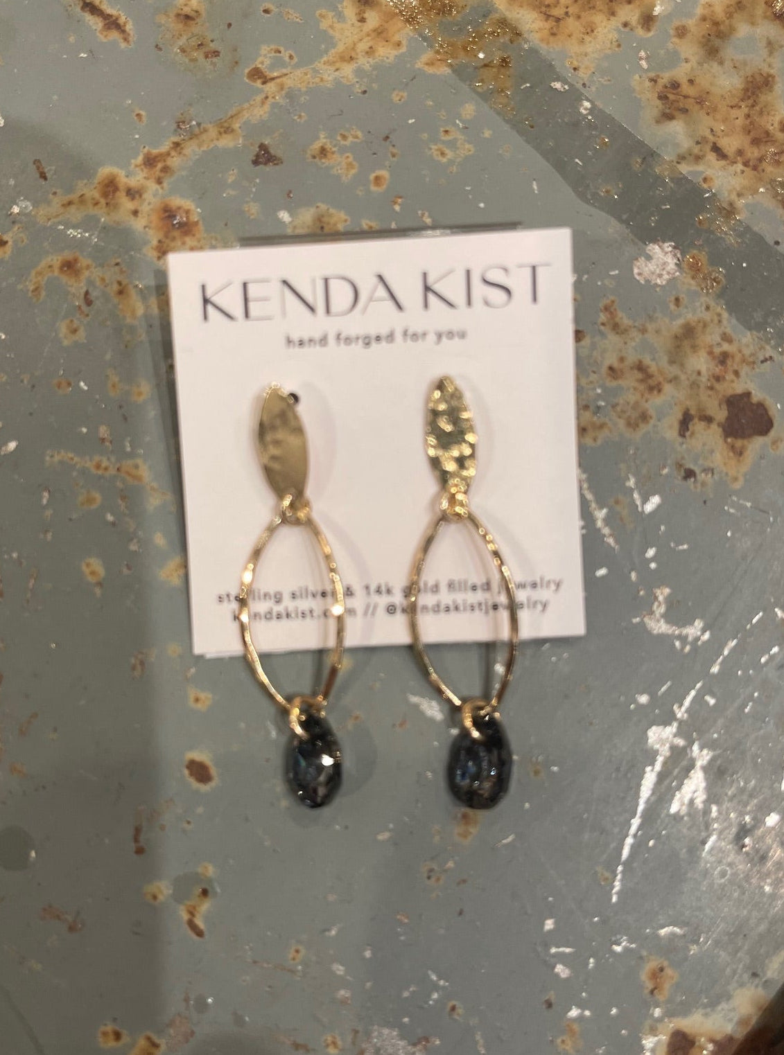 Kenda Kist Marquise Crystal Bottom Drop Earrings