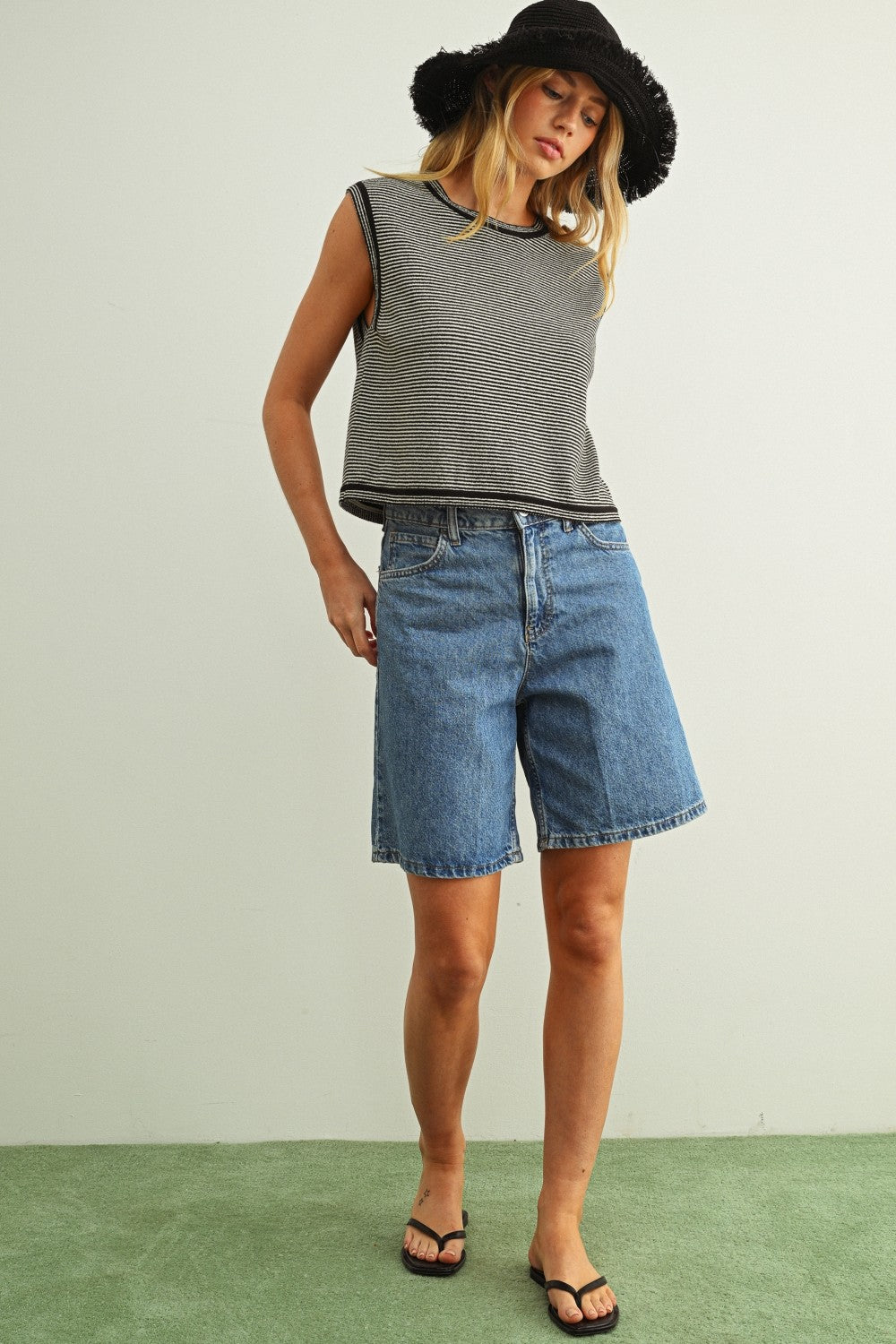 DEON Pinstripe Knit Top