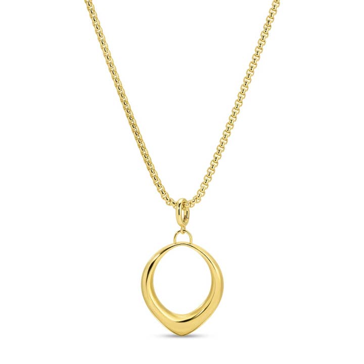 Splendid Iris Long or Doubled Up Elongated Large Open Drop Necklace