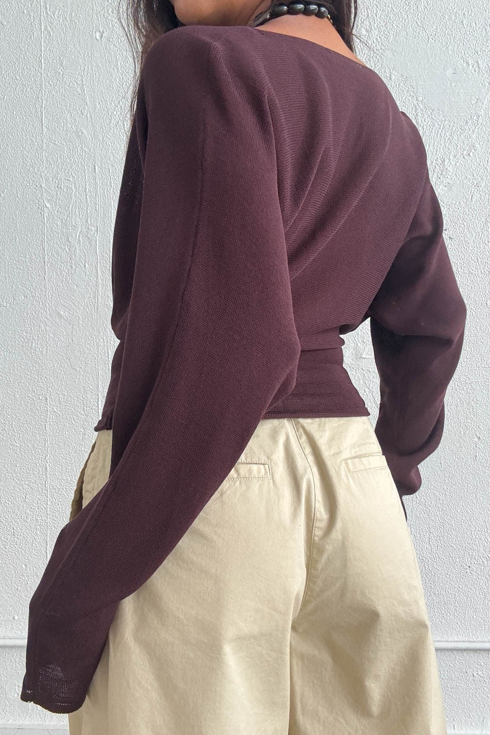 DEON Crossover V-neck Dolman Sleeve Sweater