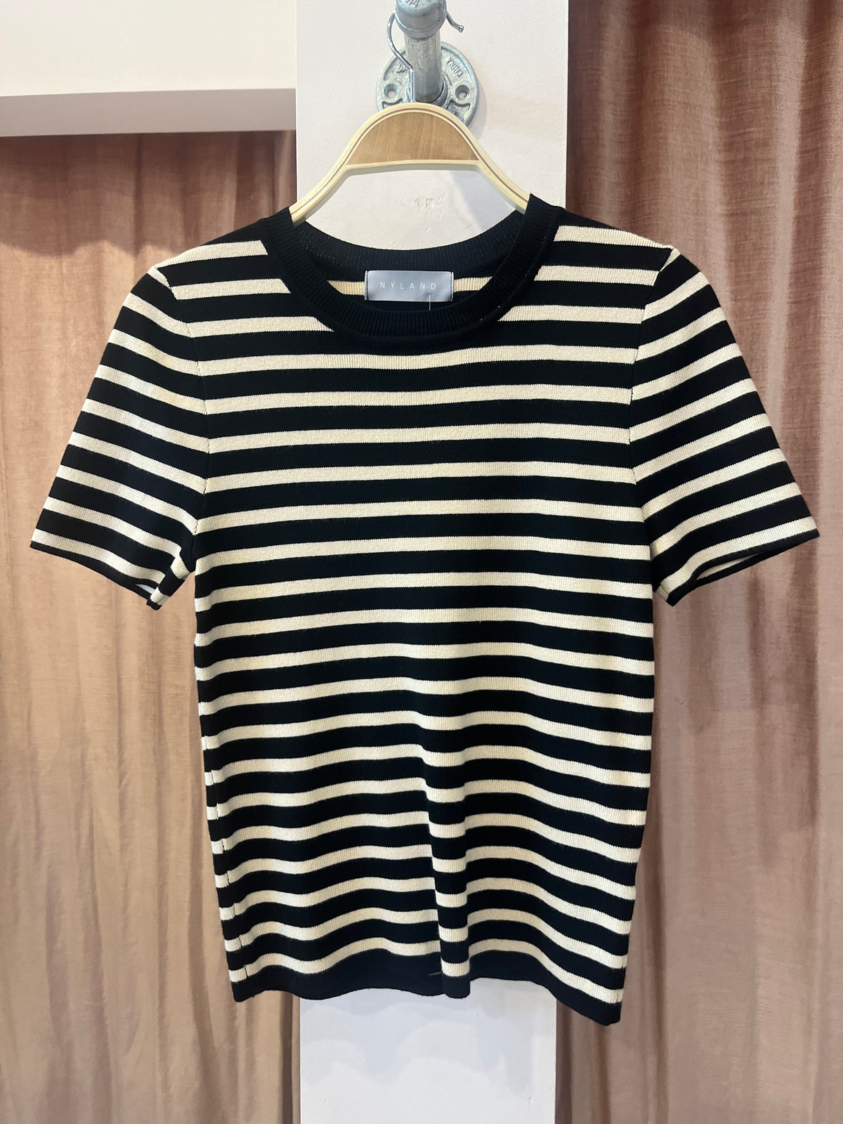 NYLAND Beth Ultra Soft S/S Striped Knit Top