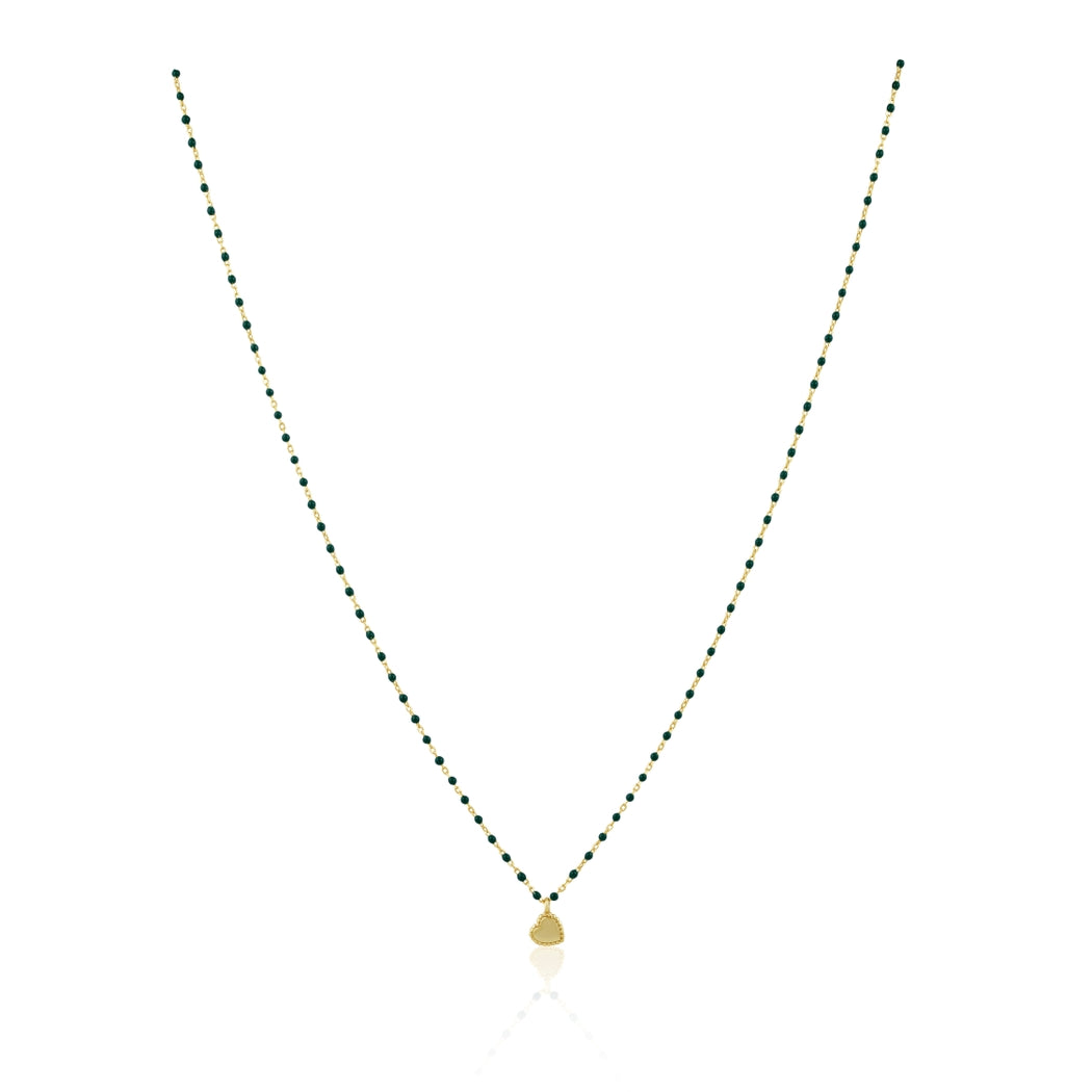 SAHIRA Elsa Mini Heart Necklace Green