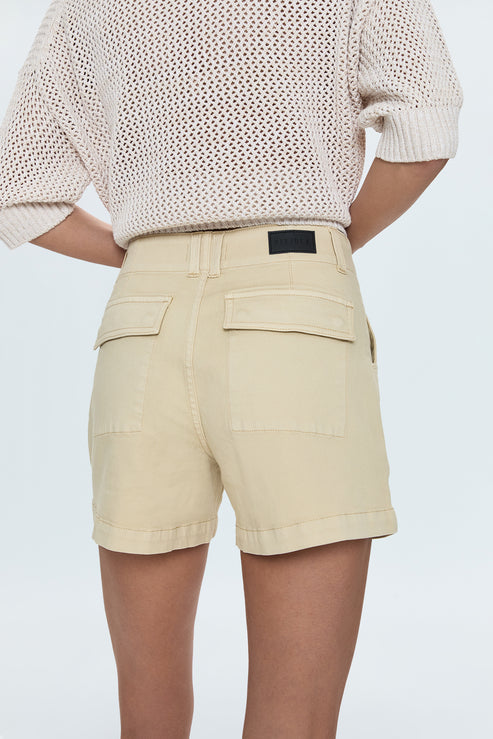 PISTOLA Marissa High Rise Utility Short in Custard Yellow