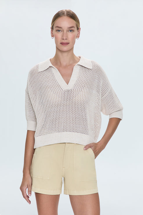 PISTOLA Emma Open Knit SS Polo