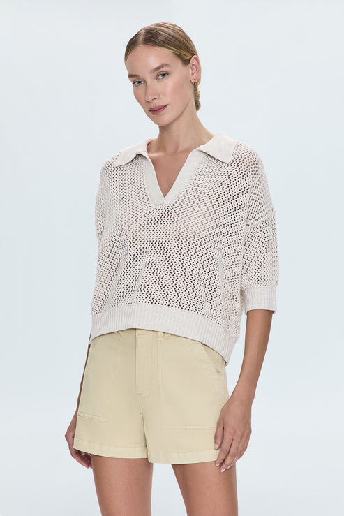 PISTOLA Emma Open Knit SS Polo