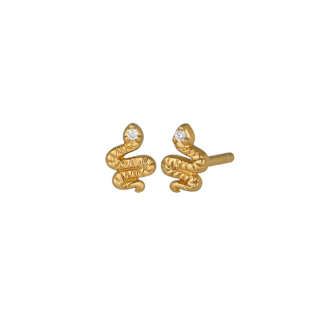 The Land of Salt Snake Stud Earrings