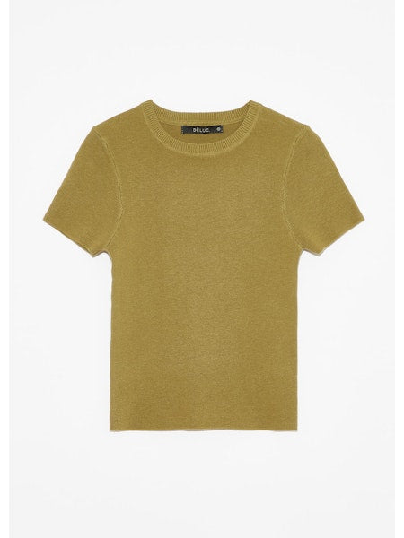 DELUC Gypsophila Knit Top Khaki