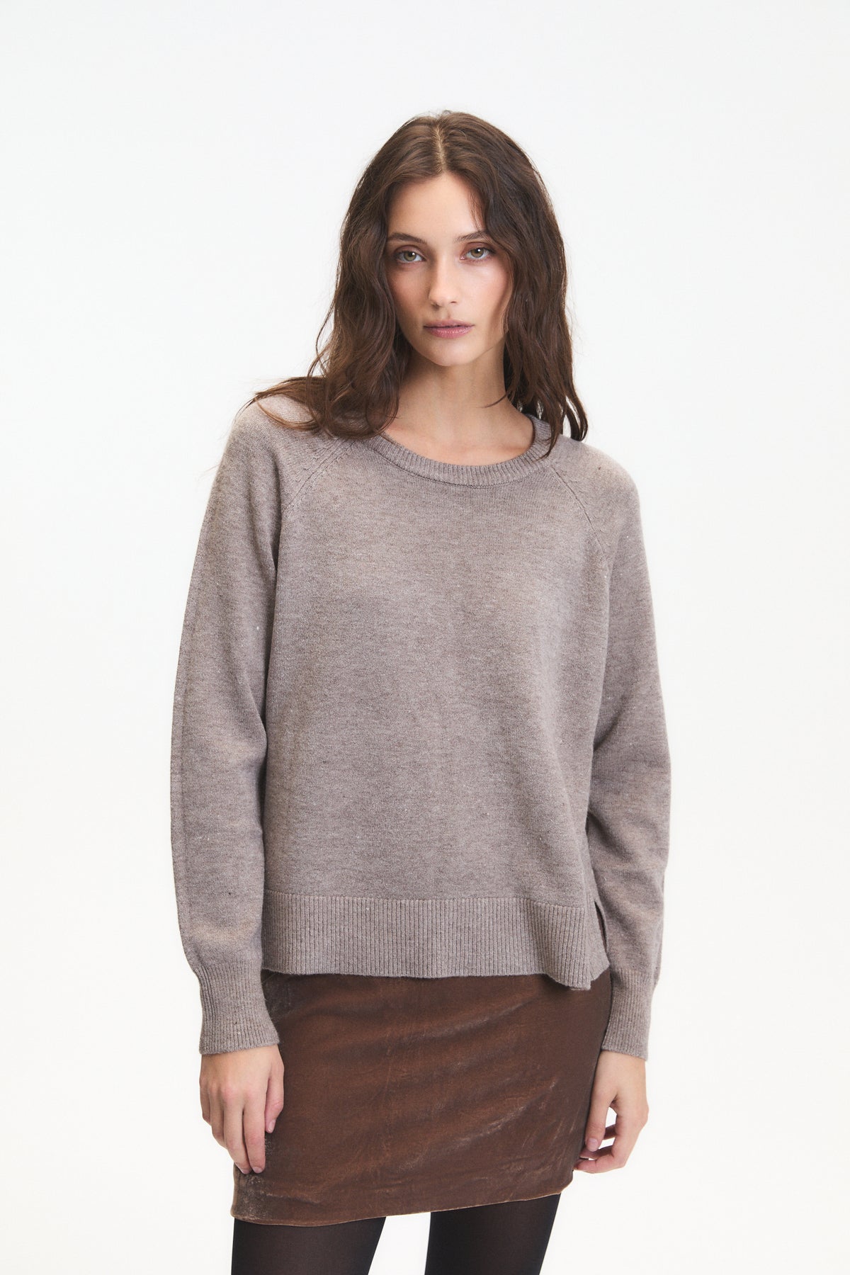 DELUC Begonia Sweater in Melange Mink