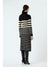 DELUC Davidia Knit Dress Black With Exru Stripes