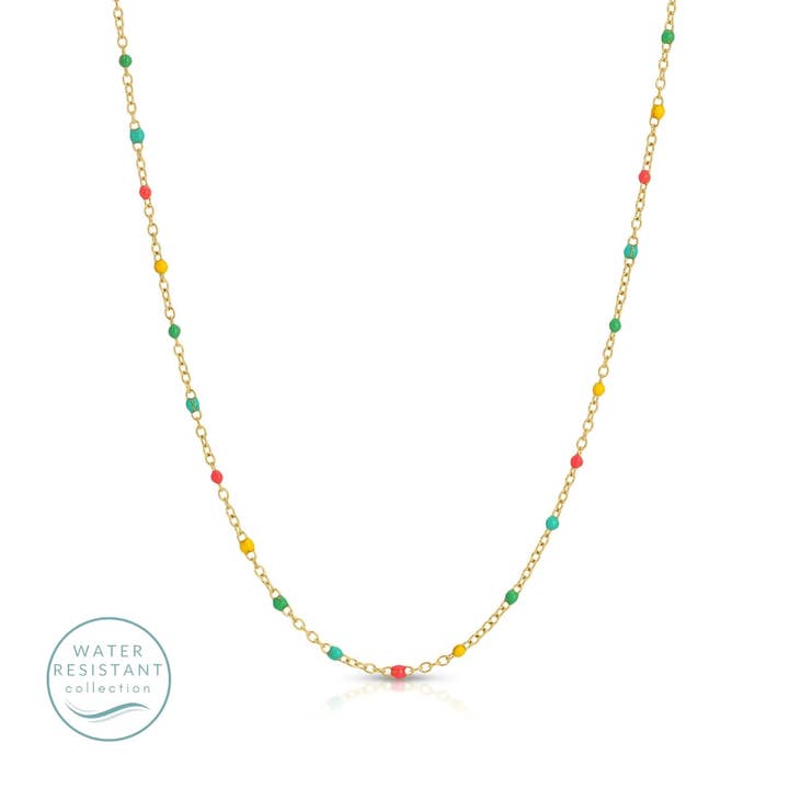 Splendid Iris Sweetly Colored Delicate Chain Necklace Brights