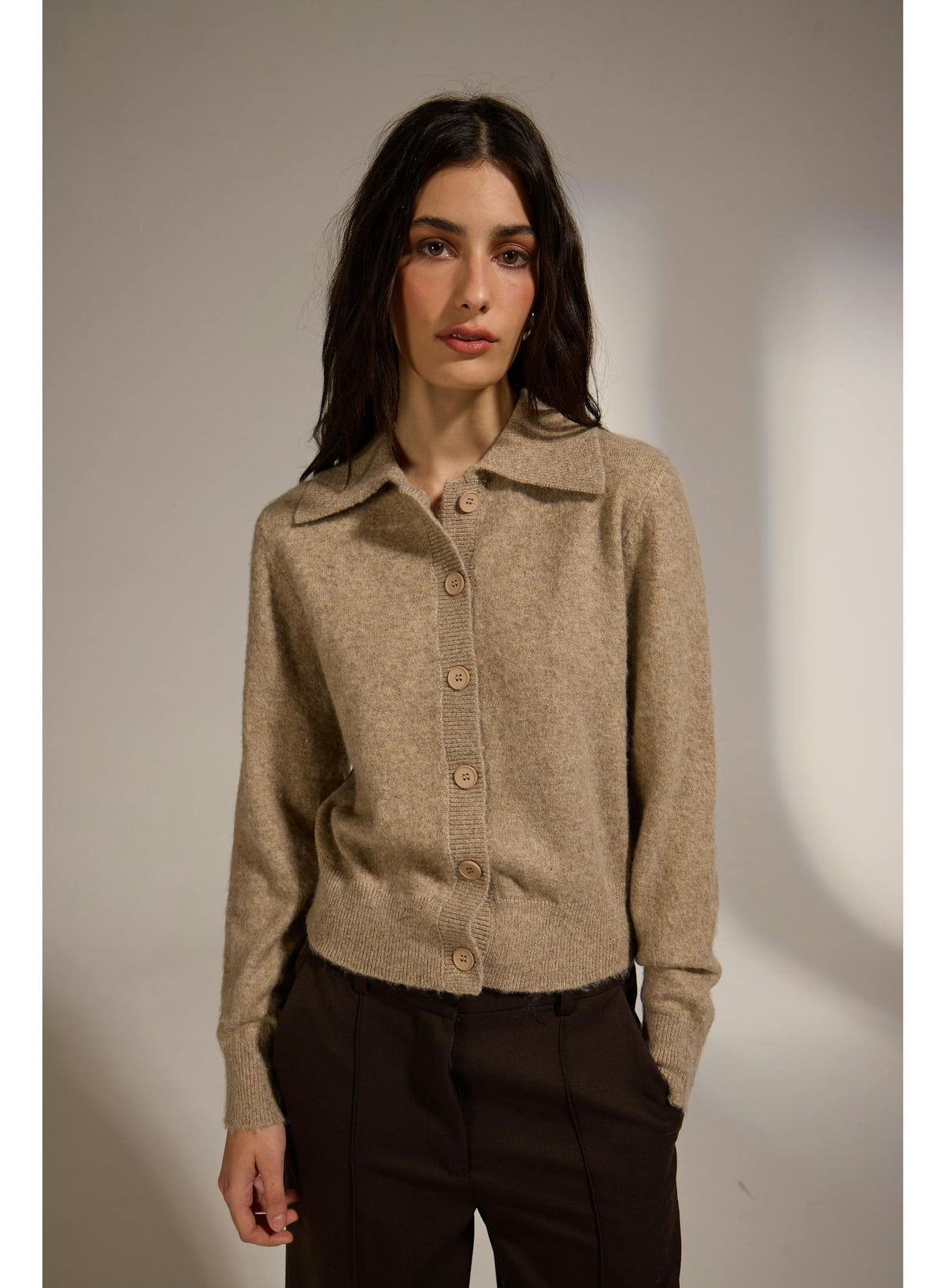 DELUC Supertramp Polo Cardigan Camel