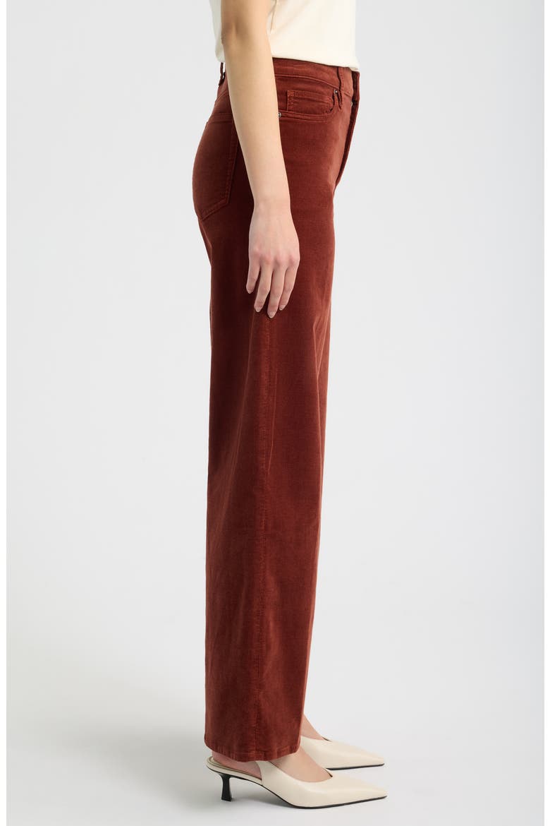 FRAME Le Slim Palazzo Corduroy in Wine