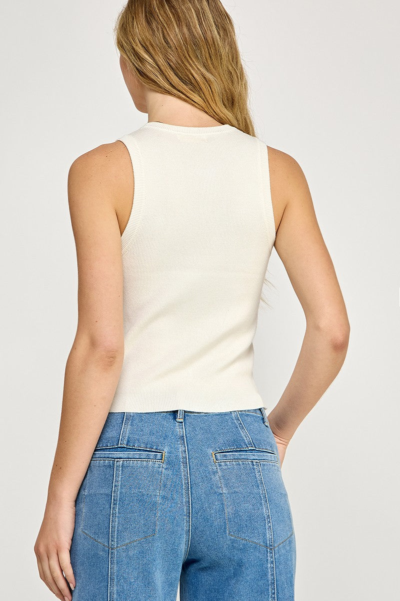 NYLAND Lena Soft Button Up Sweater Top