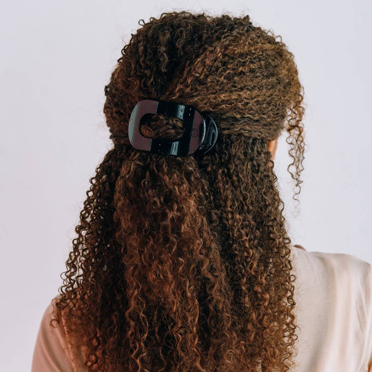 TELETIES Round Flat Hair Clip - Medium