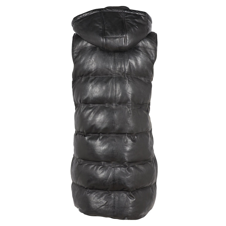 Mauritius Leather Veo CF Leather Puffer Vest Jacket