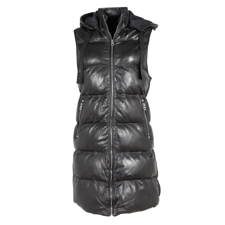 Mauritius Leather Veo CF Leather Puffer Vest Jacket