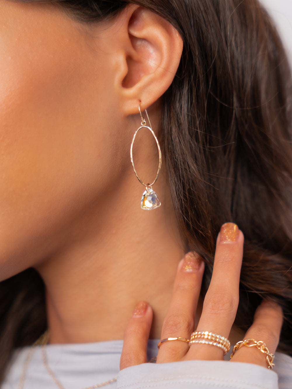 Kenda Kist Trillion Cut Oval Drop