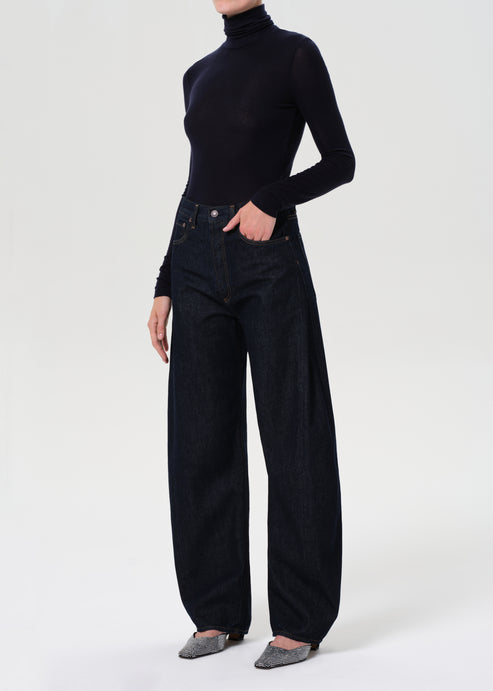 AGOLDE Pascale Turtleneck in Navy