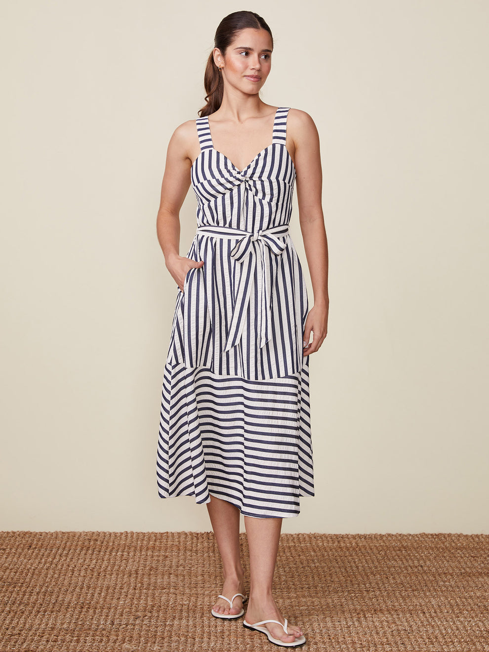 Anthem the Label Twist Front Stripe Midi
