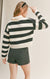 Sadie & Sage Lorelei Striped Sweater Ivory Black
