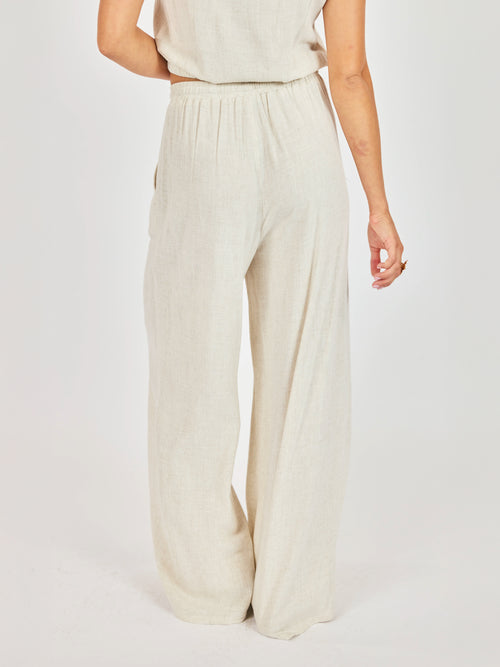 Sadie &amp; Sage Sugarloaf Elastic Waist Pants in Oatmeal