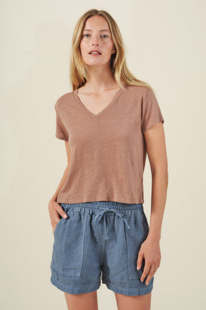 Velvet by Graham &amp; Spencer Amber V-Neck Tee Tree