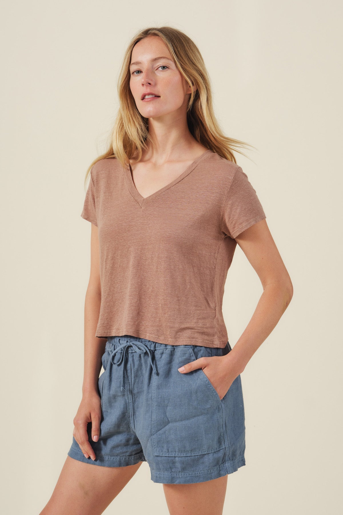 Velvet by Graham & Spencer Amber V-Neck Tee Tree