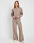 Splendid Stassi Cable Crew Sweater Oat Heather