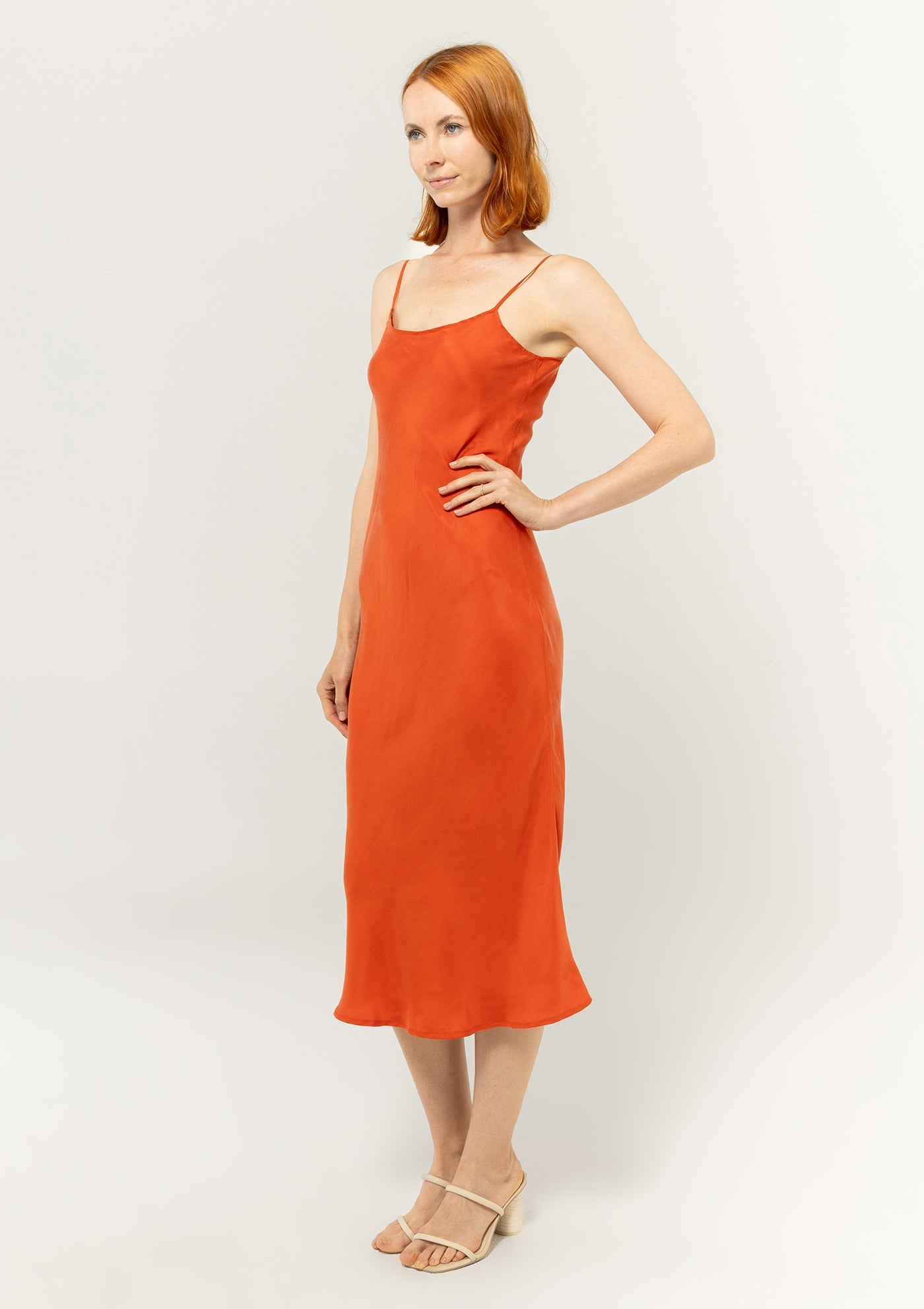 BEL KAZAN Aurora Slip Dress Cherry Tomato