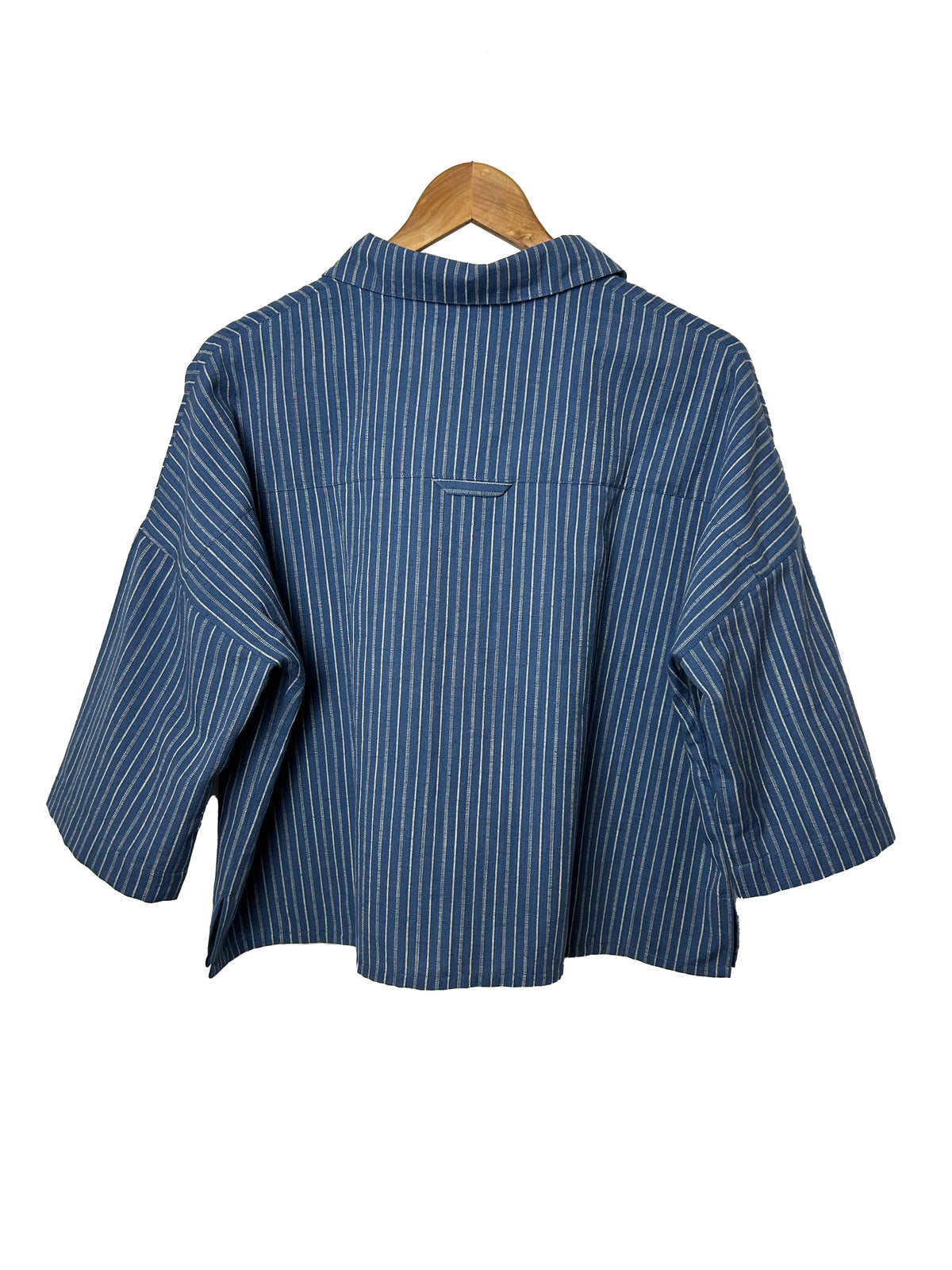 BIBICO Ava Oversized Blouse in Cotton &amp; Linen Stripe