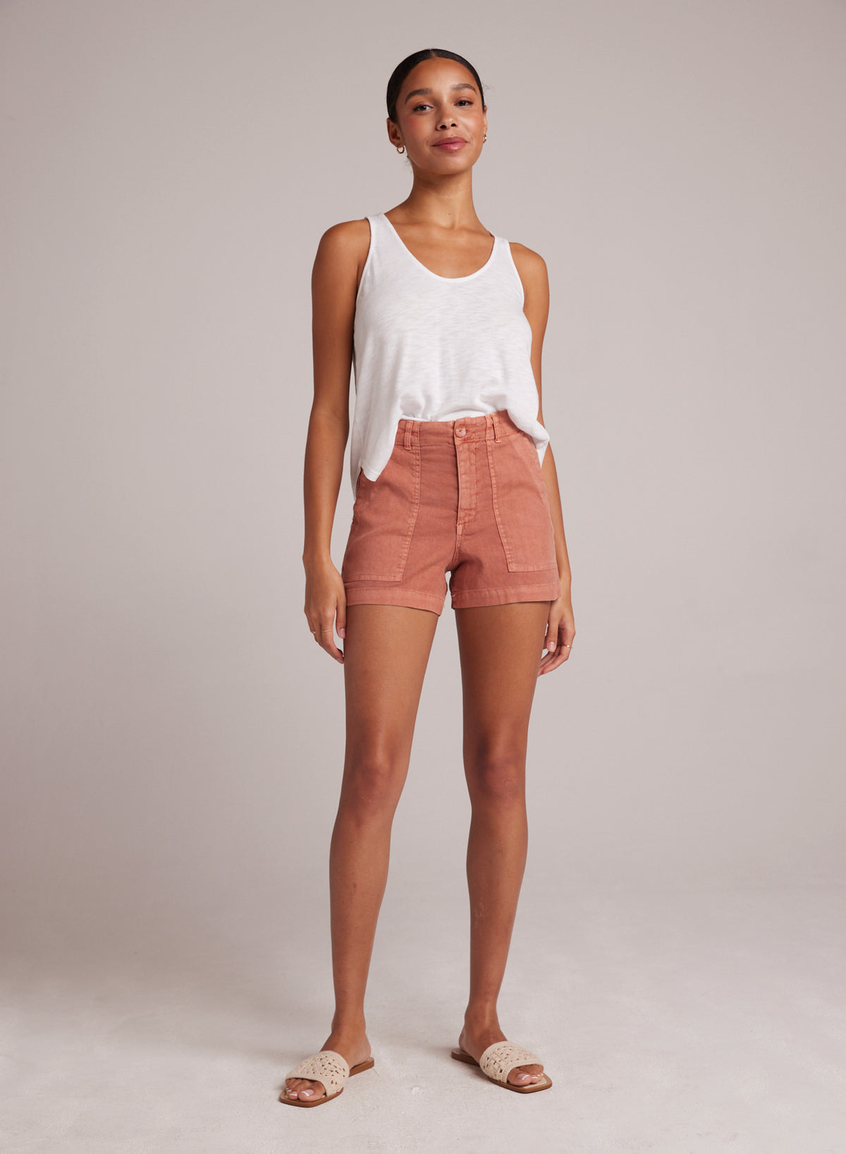 Bella Dahl Utility Tab Trouser Short Sedona Sun