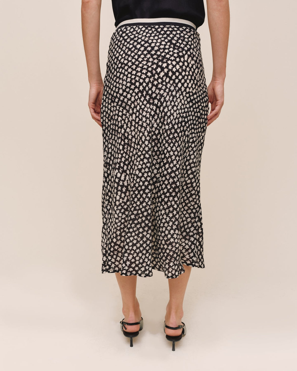 Bella Dahl Bias Skirt w/ Stripe Elastic Waistband