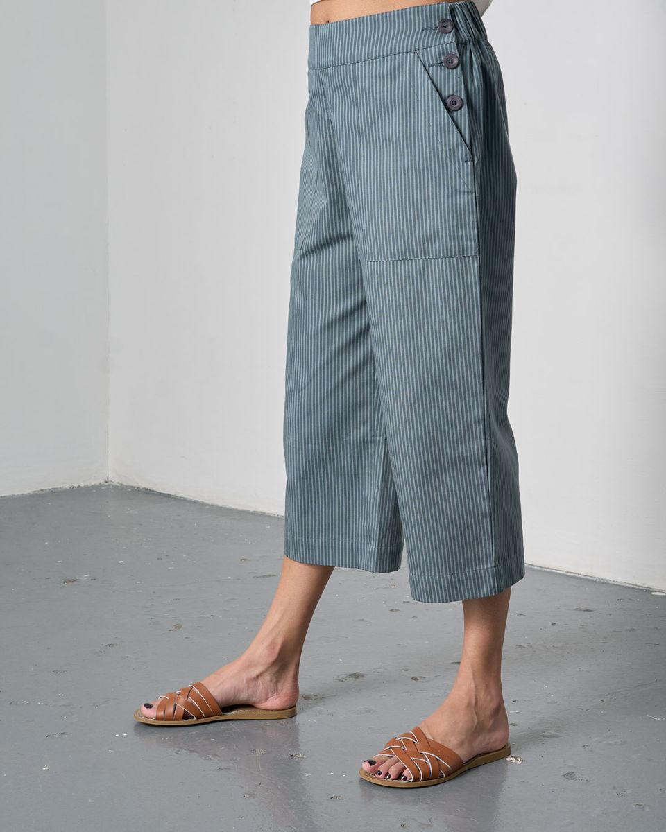 BIBICO Anna Culottes in Striped Slate