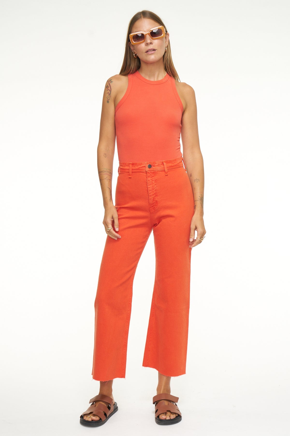 Pistola Penny Crop Jean - Blood Orange