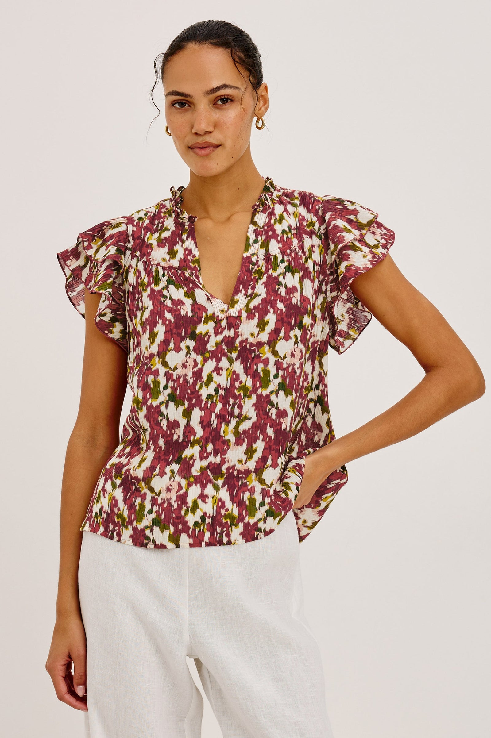 Rails Calista Top in Cardinal Floral