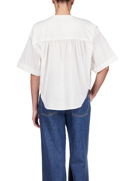 Sanctuary Relaxed Short Sleeve Popover White